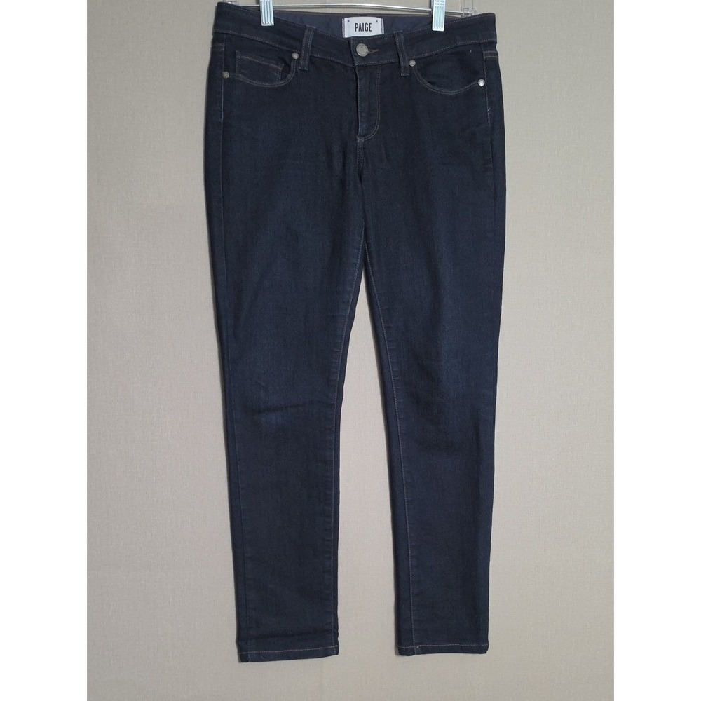PAIGE Dark Navy SkyLine Skinny Jeans Size 28